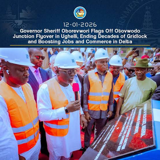 Ughelli: Oborevwori flags off Multi billion Naira Otovwodo Flyover, As He Harps On Transparency, Accountability