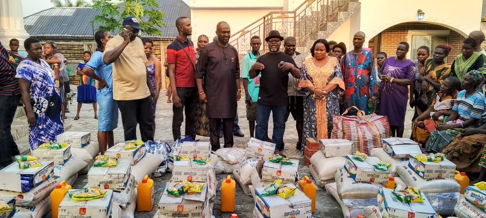 Hope Restored as NEMA, Dafinone Reach Flood Disaster Victims in Delta Central With Relief Materials Hope Restored as NEMA, Dafinone Reach Flood Disaster Victims in Delta Central With Relief Materials